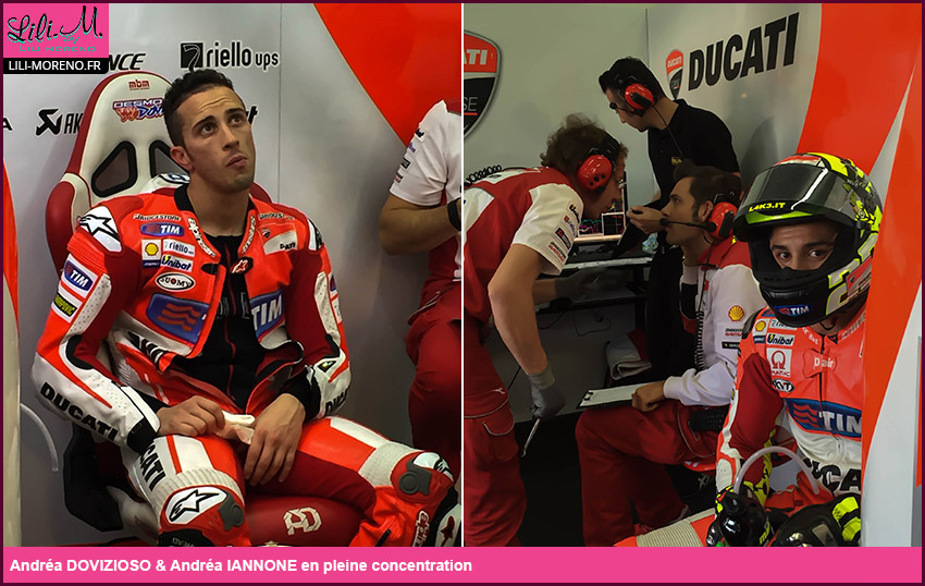 Andréa DOVIZIOSO & Andréa IANNONE en pleine concentration